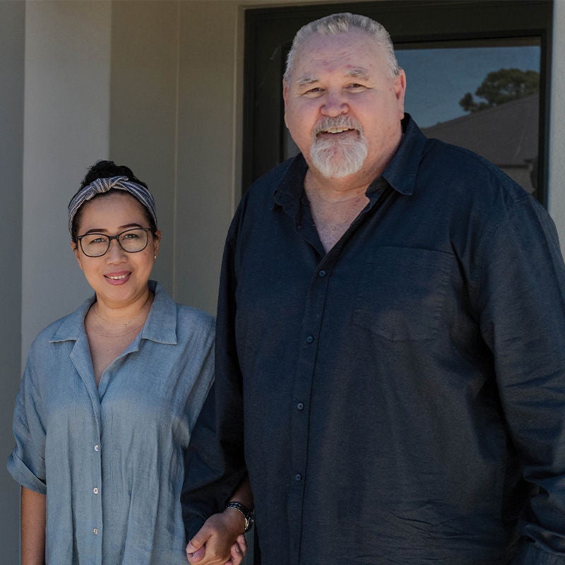 Our Superannuation client Ron with his wife.