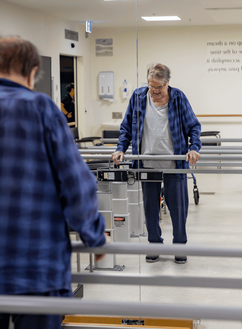 Maurice Blackburn client Kenneth in rehab. 