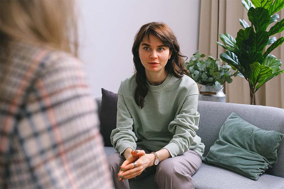 contemplative woman