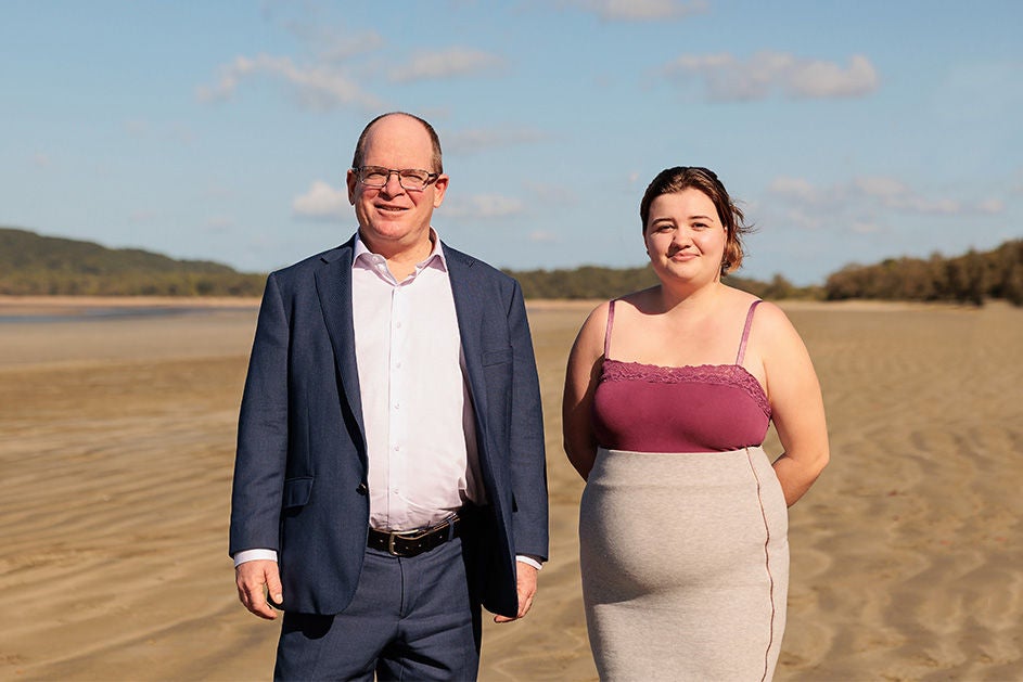 Maurice Blackburn client Tori and lawyer Scott Keft.