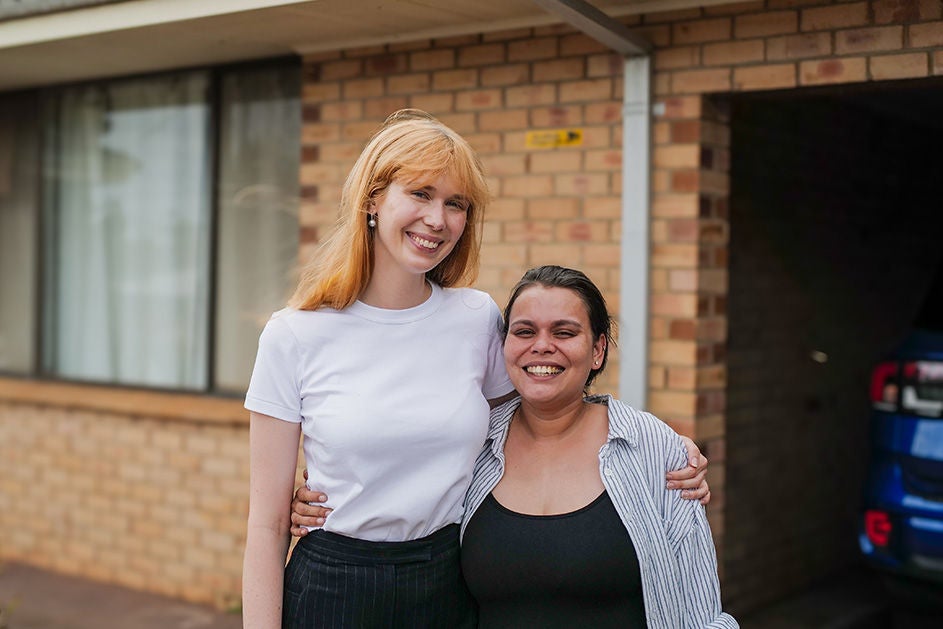 Maurice Blackburn lawyer Lily Hart with Deanne.