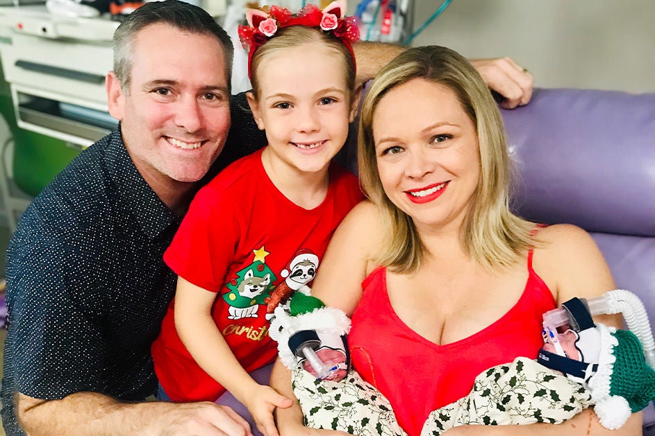 Bayliss Family in Mater NICU before septic event